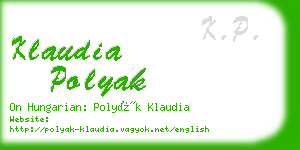 klaudia polyak business card